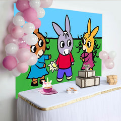 Lofaris Trotro Cherche Cute Birthday Party Backdrop