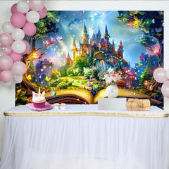 Lofaris Fairy Tale Enchanted Forest Birthday Backdrop
