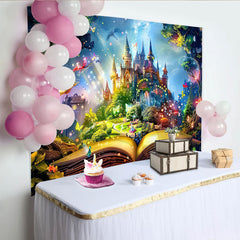 Lofaris Fairy Tale Enchanted Forest Birthday Backdrop