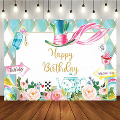 Lofaris Wonderland Floral Princess Birthday Party Backdrop