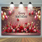 Lofaris Gorgeous Rose Birthday Party Backdrop for Women