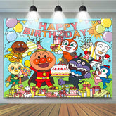 Lofaris Superhero Anpanman Birthday Kids Party Backdrop