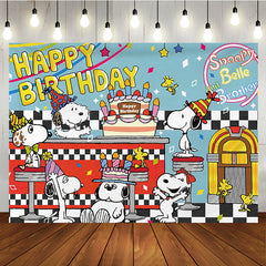 Lofaris Puppy Cartoon Happy Birthday Backdrop for Kids Party