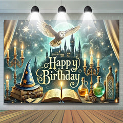 Lofaris Magic Castle Hogwarts Happy Birthday Backdrop