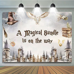 Lofaris Magic Bundle on The Way Baby Shower Party Backdrop
