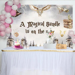 Lofaris Magic Bundle on The Way Baby Shower Party Backdrop