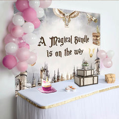 Lofaris Magic Bundle on The Way Baby Shower Party Backdrop