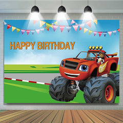 Lofaris Off-road Racing Happy Birthday Party Backdrop