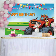 Lofaris Off-road Racing Happy Birthday Party Backdrop