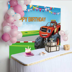 Lofaris Off-road Racing Happy Birthday Party Backdrop