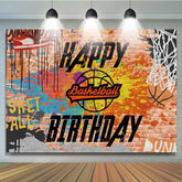 Lofaris Basketball Retro Graffiti Wall Birthday Party Backdrop