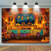 Lofaris Day Of The Dead Party Backdrop for Mexican Fiesta