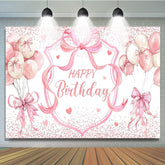 Lofaris Pink Bow Tie Birthday Girls Party Backdrop
