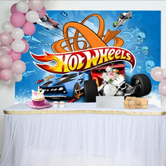 Lofaris Race Car Baby Boy Birthday Party Backdrop
