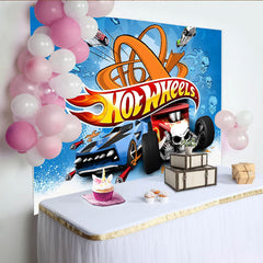 Lofaris Race Car Baby Boy Birthday Party Backdrop