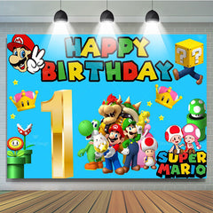 Lofaris Super Bro First Birthday Party Backdrop for Boy