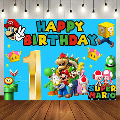 Lofaris Super Bro First Birthday Party Backdrop for Boy