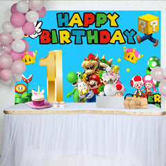Lofaris Super Bro First Birthday Party Backdrop for Boy