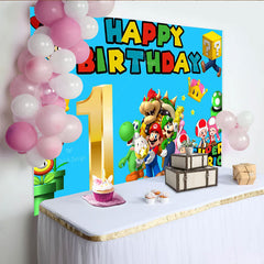 Lofaris Super Bro First Birthday Party Backdrop for Boy