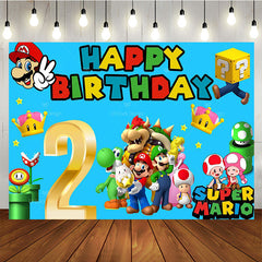 Lofaris Super Bro 2nd Boy Birthday Party Backdrop