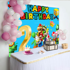 Lofaris Super Bro 2nd Boy Birthday Party Backdrop