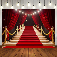 Lofaris Movie Night Star Red Carpet Birthday Party Backdrop