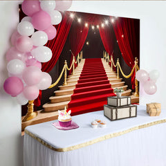 Lofaris Movie Night Star Red Carpet Birthday Party Backdrop