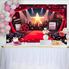 Lofaris Movie Cinema Film Event Birthday Backdrop