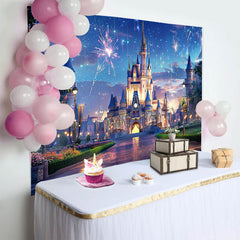 Lofaris Dreamy Castle Night Pricess Girls Birthday Backdrop