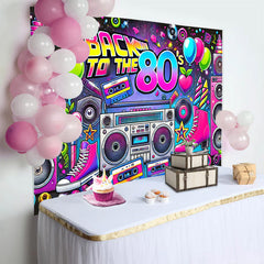 Lofaris Retro 80s Party Birthday Backdrop for Celebration