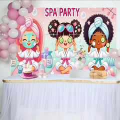 Lofaris Pink Lady Spa Party Backdrop For Birthday