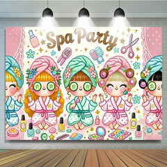 Lofaris Pink Girls Make Up Spa Party Backdrop for Decor