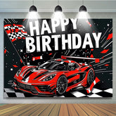 Lofaris Super Sports Car Racing Birthday Backdrop for Boys