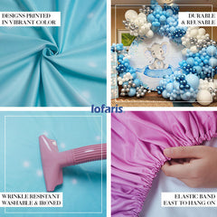 Custom Photo And Size Elastic Fabric Round Backdrop Kit
