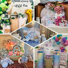 Custom Photo And Size Elastic Fabric Round Backdrop Kit