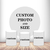 Custom Photo And Size Elastic Fabric Round Backdrop Kit