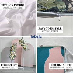 Custom Photo Text Party Arch Backdrop Cover