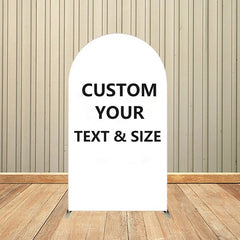 Custom Photo Text Party Arch Backdrop Cover