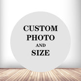 Custom Photo Microfiber Cloth Party Round Backdrop