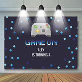 Blue Gamepad BirthdayParty Backdrop for Boy