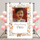 Safari Fox Custom Photo Birthday Party Backdrop