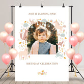 Cute Animal Birthday Celebration Custom Photo Backdrop