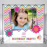 Custom Photo Flower Girl Birthday Backdrop