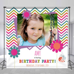 Custom Photo Flower Girl Birthday Backdrop