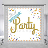 Grey Surprise Party for Birthday Custom Backdrop