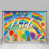 Rainbow Love is Love Happy Pride Backdrop