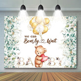 Bearly Wait Balloon Green Baby Shower Party Backdrop
