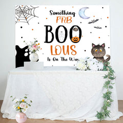 Frb Boo Lous White Halloween Baby Shower Backdrop