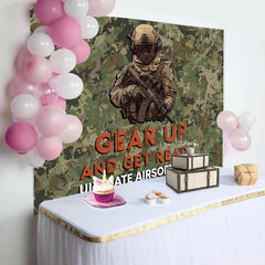 Camouflage Soldier Ultimate Airsoft Bash Backdrop