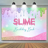 Colorful Cream Glitter Slime Birthday Bash Backdrop